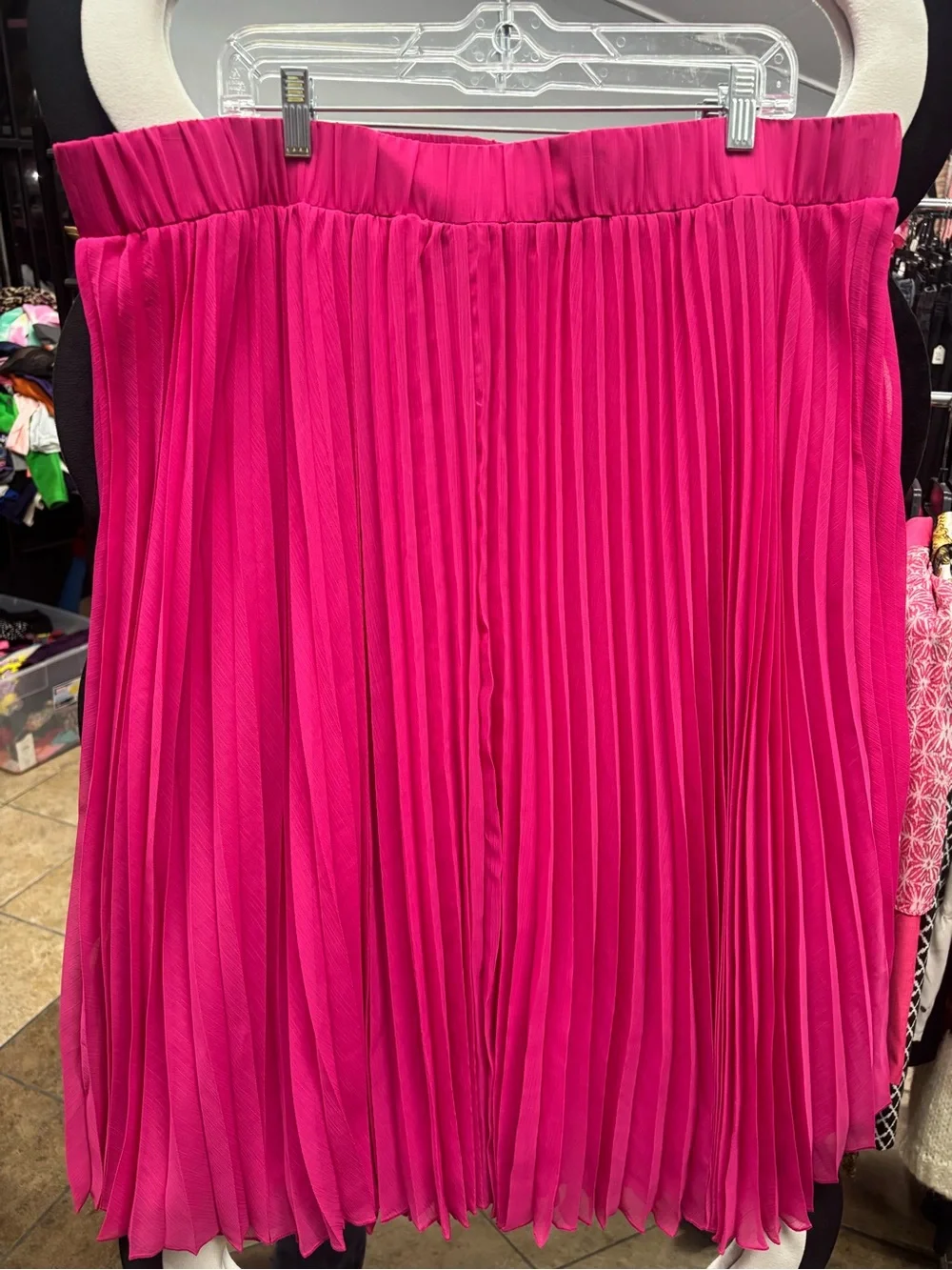 LANE BRYANT Hot Pink Pleated Skirt